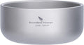 Boundless Voyage 200ml Titanium Double-walled Bowl for Adult Children Ultralight Portable Soup Rice Food Bowl Outdoor Camping Durable Metal Tableware Ti1083T