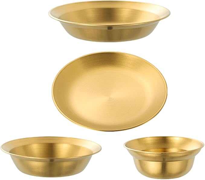Stainless Steel Plates and Bowls Outdoor Tableware Portable Dinner Dishes Camping Utensils Dinnerware Set for Hiking Barbecue