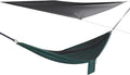 Camping Hammock with Mosquito Net and Rain Fly Tarp200kg Load CapacityLightweight Portable Hammock for BackpackingHikingand Travel-Black/Blackish Green