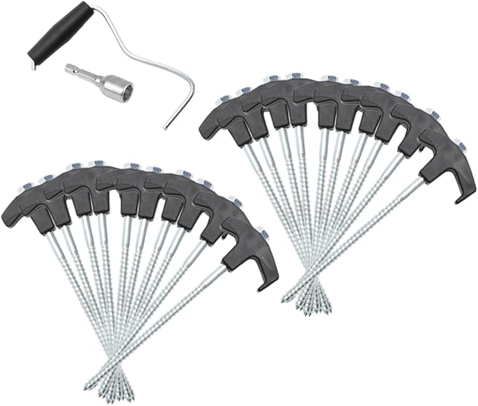 1Set Heavy Duty Tent Stake Camping Pegs for Canopies Easy to Drive Pull Out Durable Ground Anchors for Tents Tarps and More