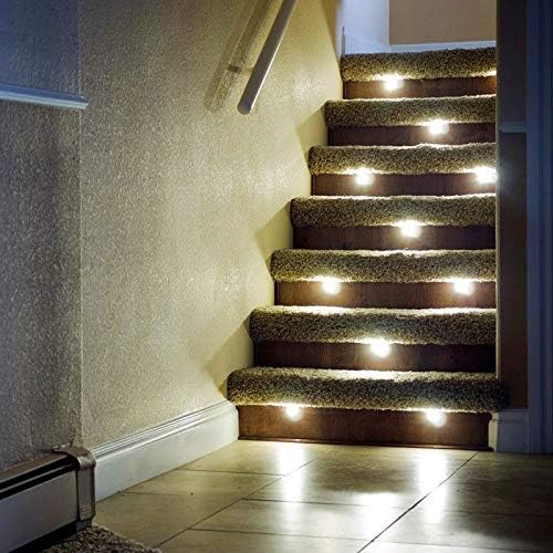 DEKOR LED Recessed Stair Lights Step Lighting for Indoor Outdoor Use (Oil Rubbed Bronze Add-On 4 Pack)