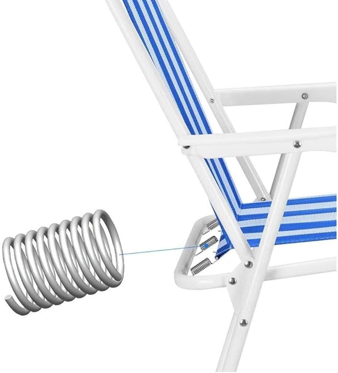 Camping Folding Chair High with Padded Armrests Lightweight Steel Frame Portable Reclining Outdoor Chair for Lawn Garden Patio