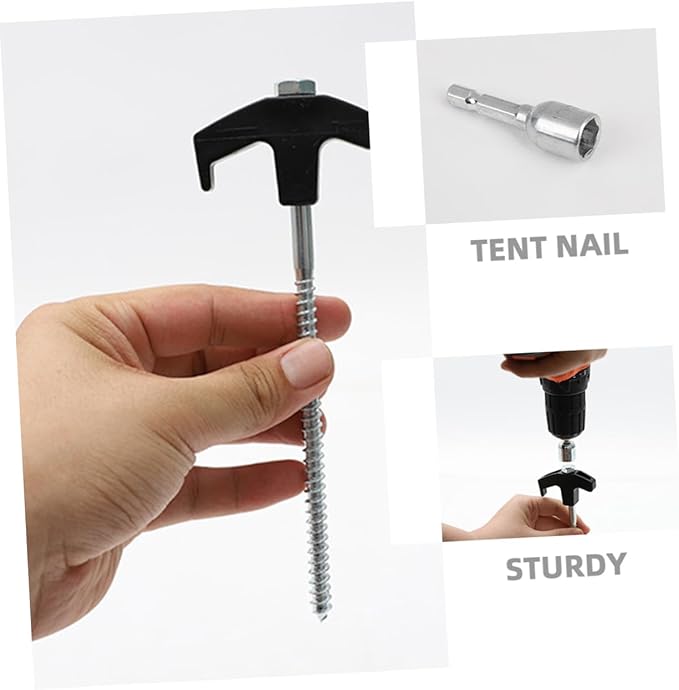 1Set Heavy Duty Tent Stakes Camping and Tarp Stake Kit for Outdoor Use Easy to Drive and Remove for Anchoring Tents Canopies and Gazebos