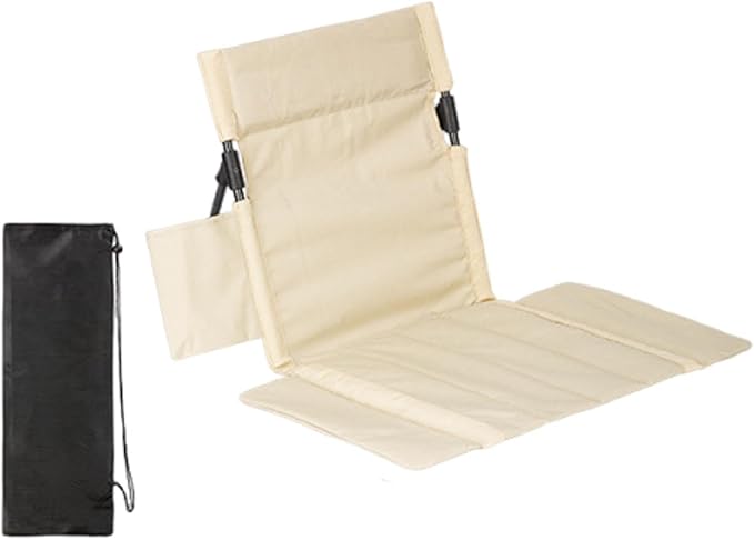 Outdoor Camping Backrest Padded Cushion Pad with Carry Bag Floor Backrest Chair for Trekking