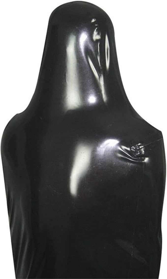 Chest Entry Black Latex Sleeping Bag Chest Zipper Tight Body Bag Rubber Sleep Sack Open Nose Holes