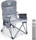 Heavy Duty Portable Folding Camping Chair for Adults with Comfy Padded Backrest | for Outdoor &amp Sports Backpacking Beach Lawn Hunting Tailgating Fishing | Supports 400 Lbs