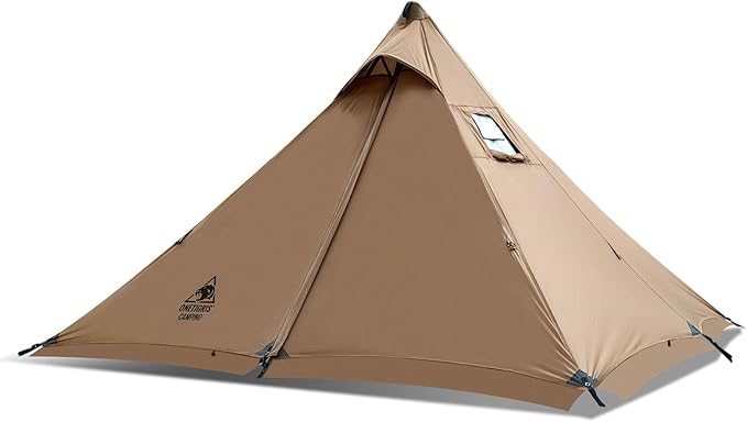 OneTigris APEX Trail Teepee Tent Waterproof Windproof Hot Tent with Stove Jack 2 Person Tent for Camping Hiking Bushcraft Bikepacking Travel