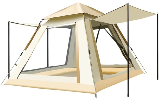 Outdoor Camping Tent Canopy 2-in-1 3-4 People Beach Fully Automatic Portable Folding Camping Equipment