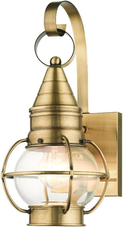 Livex Lighting 26900-04 Transitional One Light Outdoor Wall Lantern from Newburyport Collection in Black Finish