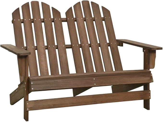 Black Dining Chairs Dining Chairs Chairs for Dining Table Dining chair2-Seater Patio Adirondack Chair Solid Wood Fir BrownSuitable for Gardens courtyards