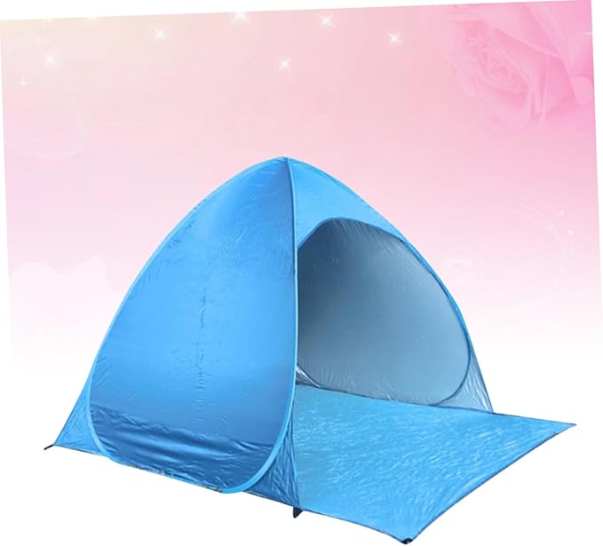 1Pc Automatic Beach Tent Lightweight Sun Shelter Quick Setup Seconds Portable Outdoor Camping Tent for Beach Party Fishing Hiking Blue