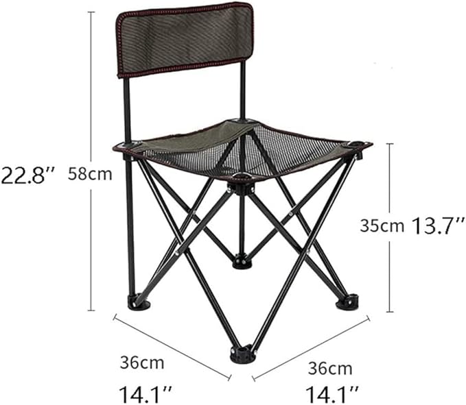 Portable Camping Chair Ultralight Folding Chair for Outdoor Activities High Load Beach Hiking Fishing Backpacking Chair with 600D Oxford Fabric