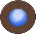 WAC Landscape Lighting LEDme 120V LED Full Round Indoor and Outdoor Step and Wall Light Blue in Bronze