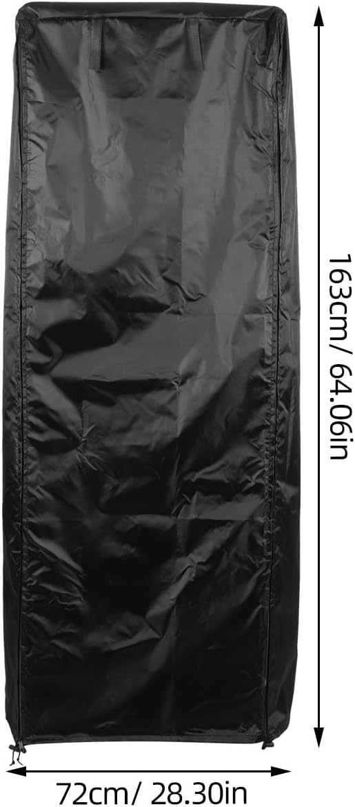 Large Bread Pan Rack Cover 210d Oxford Cloth with Zipper 59x72x163cm Black Bakery and Commercial Kitchen Dust Cover for Tray and Bun Racks
