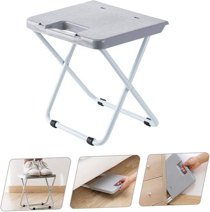 Yardwe 1pc Folding Stool Seat Lightweight Portable Garden Chair for Outdoor Activities -Skid Design Compact Versatile for Camping Picnics and Home Use