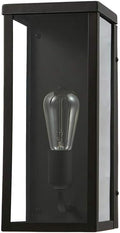 GLOBE Electric 44199 Donald 1-Light Outdoor Indoor Wall Sconce Bronze Clear Glass Shade Bulb Included