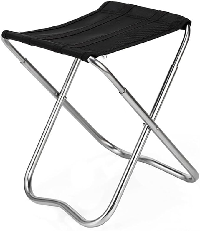 Portable Folding Fishing Stool Chair Lightweight Aluminum Alloy Compact Outdoor Camping Seat for Fishing Hiking and BBQ