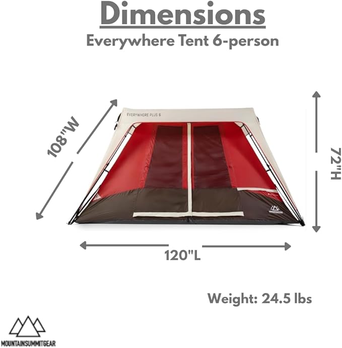 Rapid Series Quick Setup Camping Tent Integrated Steel Frame Family Tent Made with Waterproof 150d Fabric and 190d Fabric Rain Fly for Family Outdoor Camping