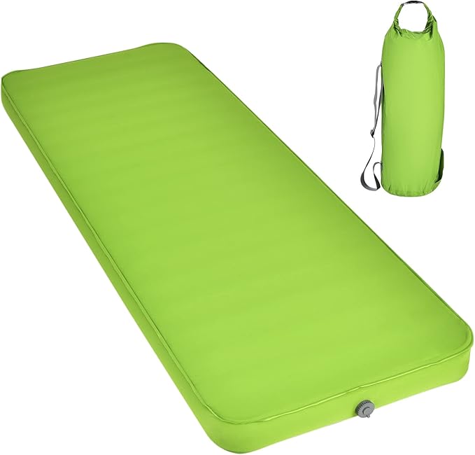Giantex 4 Inch Self Inflating Camping Mat Green Compact Inflatable Lightweight