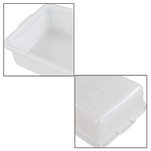 4-pack Bus Tubs Commercial 8 L White Plastic Wash Basin Bus Box