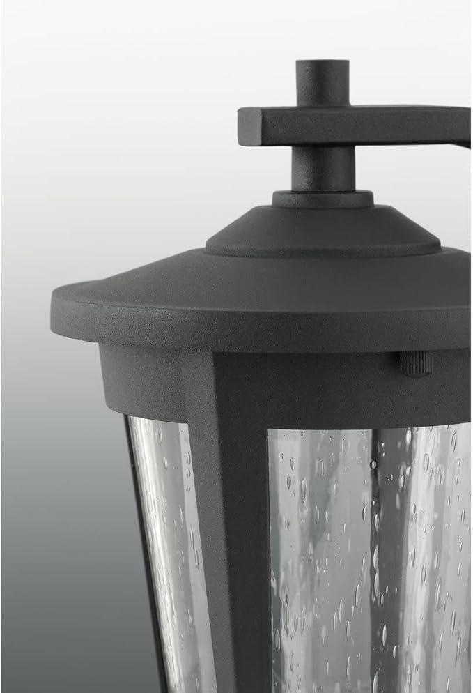 Progress Lighting East Haven LED Collection 1-Light Clear Seeded Glass Transitional Outdoor Large Wall Lantern Light Antique Bronze