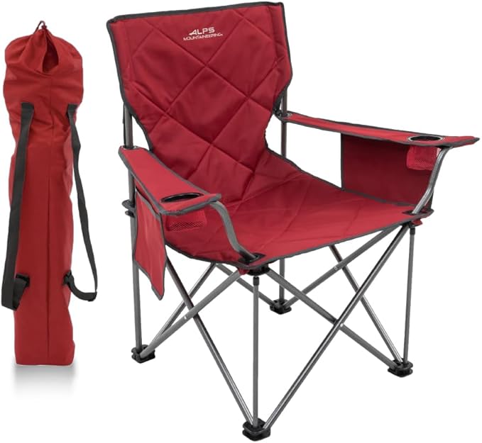 ALPS Mountaineering King Kong Camping Chairs for Adults with Mesh Cup Holders and Pockets Built Durable and Reliable with Compact Foldable Steel Frame