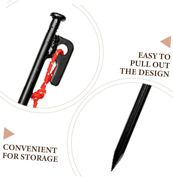 10Pcs Heavy Duty Tent Pegs with Storage Bag Durable Ground Nails for Outdoor Camping Garden and Beach Use Secure Your Tent from Wind and Movement