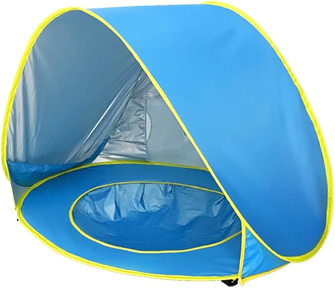 Tonlevo Pop-Up Baby Beach Tent with Pool UV Protection Sun Shelter 3-in-1 Canopy Design Portable with Carrying Bag