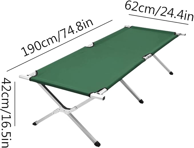 600D Oxford Cloth Camping Cot Aluminium Alloy Guest Bed Portable Folding Bed for Sleeping Lightweight Tent Cot