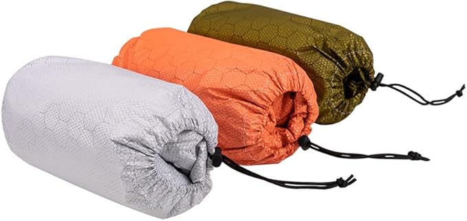 Emergency Sleeping Bag | Weatherproof &amp Windproof for Camping/Hiking/Survival | Lightweight 5.5oz Nylon with Reflective Strips | Compact 155g for Outdoor Adventures