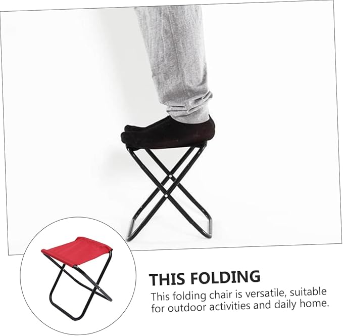 VANZACK 1Pc Lightweight Outdoor Folding Chair Mini Portable Stool for Camping Fishing and Barbecue Foldable Design for Easy Carrying Versatile Outdoor Furniture