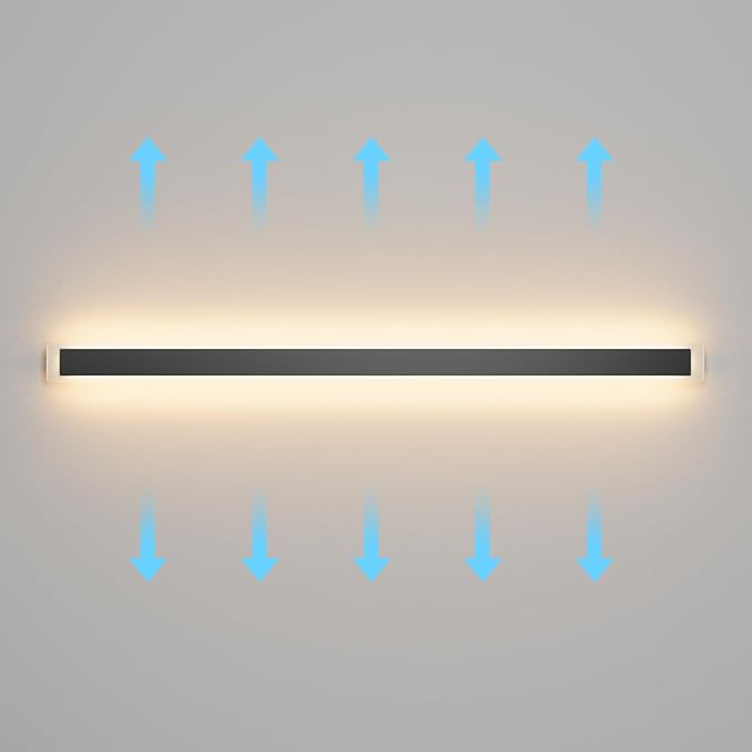 Aipsun 2 Packs Porch Wall Lights 71 inch Long Strip Modern Outdoor Wall Light Fixture 50W Black Wall Mount Lighting Sconce Exterior Lights Wall Sconce 3000K for House Living Room Corridor