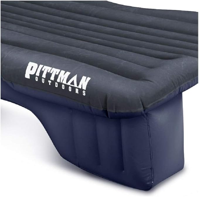 AirBedz by Pittman Outdoors - Inflatable Rear Seat Air Mattress Black - 55 Wide - Mid-Size Fits Jeeps Car SUV’s &amp Mid-Size Trucks Comes with Portable DC Air Pump