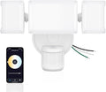 Olafus 65W Smart LED Flood Light Outdoor with Motion Sensor 6500LM 2700K-6500K WiFi Security Light Work with Alexa/Google Motion Detector Lights with APP Control IP65 Floodlight Outside (White)