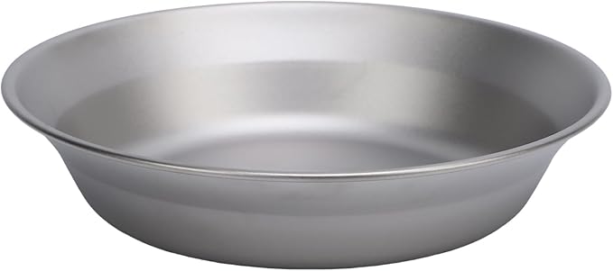 Fabater Ti Camping Plate 500ml Lightweight Outdoor Dish Cookware with Multi Functional Camping Utensil for Backpacking Hiking Fishing Picnic Survival BBQ Cooking