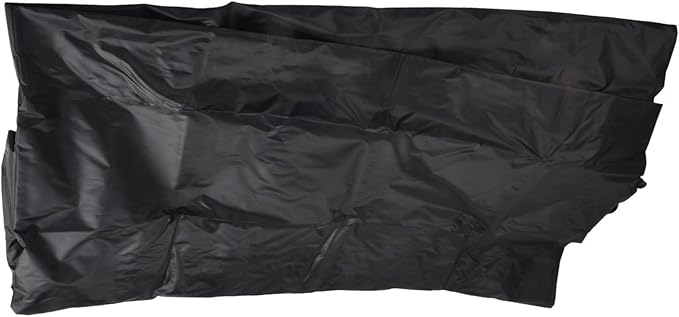 Storage Shelf Cover with See-Through Mesh PVC Panel Water Resistant Outdoor Rack Protector with 3-Way Zippers and Wind Strips for Garage Shed Truck Fits 36L x 18W x 72H Racks Black