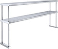 AmGood Double OverShelf Stainless Steel NSF - Many (72 Long x 12 Deep)