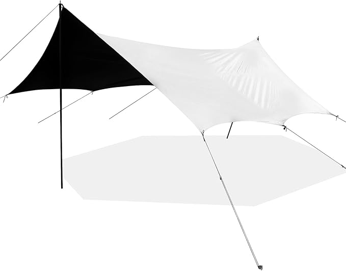 14.4×11FT Camping AwningTarp TentCamping Sun ShadeCamp CanopyShade for CampingUniversal Tent RainflyGreat for Camping PicnicsBeachPatio