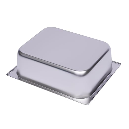 6 Pack 1/2 Size Steam Table Pans Restaurant Steam Plates 4 Deep Steam Table Plate Stainless Steel Food Pan Commercial Food Storage Containers for Hotel Cafeteria Party 12.99 L x 10.24 W
