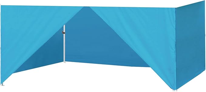 Eurmax USA Full Zippered Walls for 10x15 Easy Pop Up Canopy Tent4 Walls ONLY(Sky Blue)