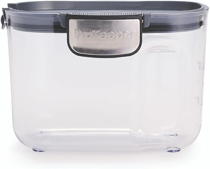 Progressive International ProKeeper+ Clear Plastic Airtight Food Baker's Kitchen Storage Organization Container Canister Set with Magnetic Accessories 2- Piece Set (Specialty Sugar 1.5-Quart)