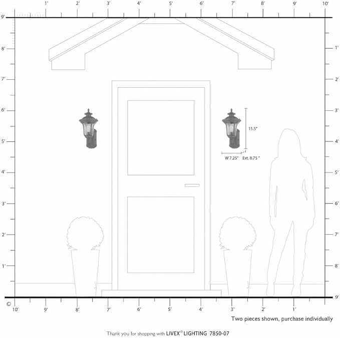Livex Lighting 7850-07 Oxford 1 Light Outdoor Wall Lantern Bronze