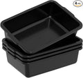 4-Pack Commercial Utility Bus Tubs 23 L Plastic Bus Box Dish Bins Black