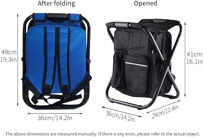 Brrnoo Backpack Chair Backpack Chairs for Adults Fishing Portable Stool Chair Outdoor Camping with Bag for Fishing Camping Outdoor Events Picnics or Beach (#2)