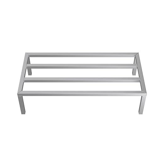 48'' x 24'' x 12'' Aluminum Welded NSF Certified Dunnage Rack - 1780 lb. Capacity for Restaurant Storage Warehouse Garage