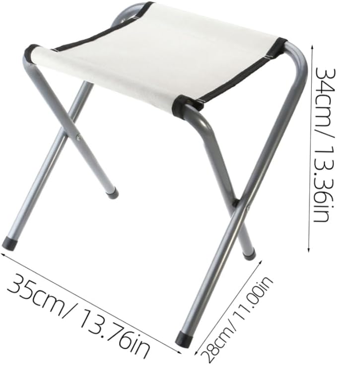 Kisangel Portable Metal Folding Stool for Camping Capacity Collapsible Stool Lightweight Outdoor Chair Multi-Function