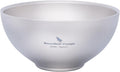 iBasingo 260ml Titanium Double Wall Bowl Ultra-light Portable Bowl Outdoor Camping Tableware Small Durable Metal Food Rice Soup Bowl Ti1081T