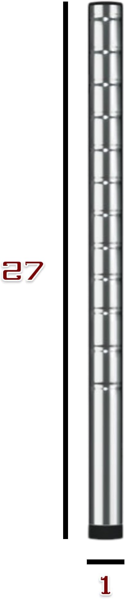 H27 Chrome Set of 4 Posts | Heavy Duty | Utility Shelving Units - Commercial Wire Shelf Shelving Posts Adjustable shelvingNSF Chrome Post - Durable Corrosion-Resistant Easy Assembly Adjustable