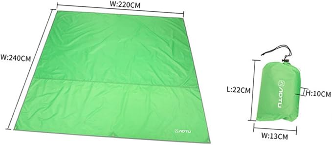 HANABASS Outdoor Camping Canopy Tarp Groundsheet Blanket Mat Army Green Versatile Tent Footprint for Mud Protection Picnic and Rain Coverage