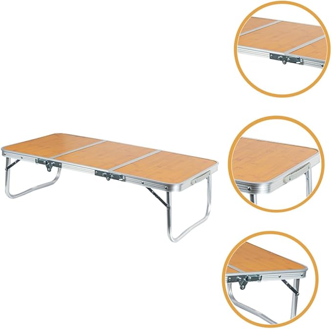 HANABASS 1set Outdoor Portable Folding Camping Table Lightweight Picnic Table for Hiking Bbqs and Tailgating Compact Design Carry Bag for